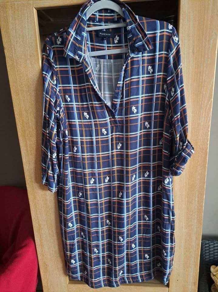 Terre Bleue jurk, mt 42/44, Kleding | Dames, Maat 42/44 (L), Ophalen of Verzenden, Zo goed als nieuw, Boven de knie