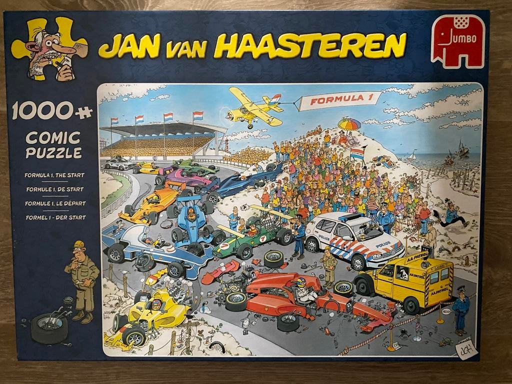 Jan van Haasteren F1 Formule 1 De Start 1000 st, Ophalen, 500 t/m 1500 stukjes, Zo goed als nieuw, Legpuzzel