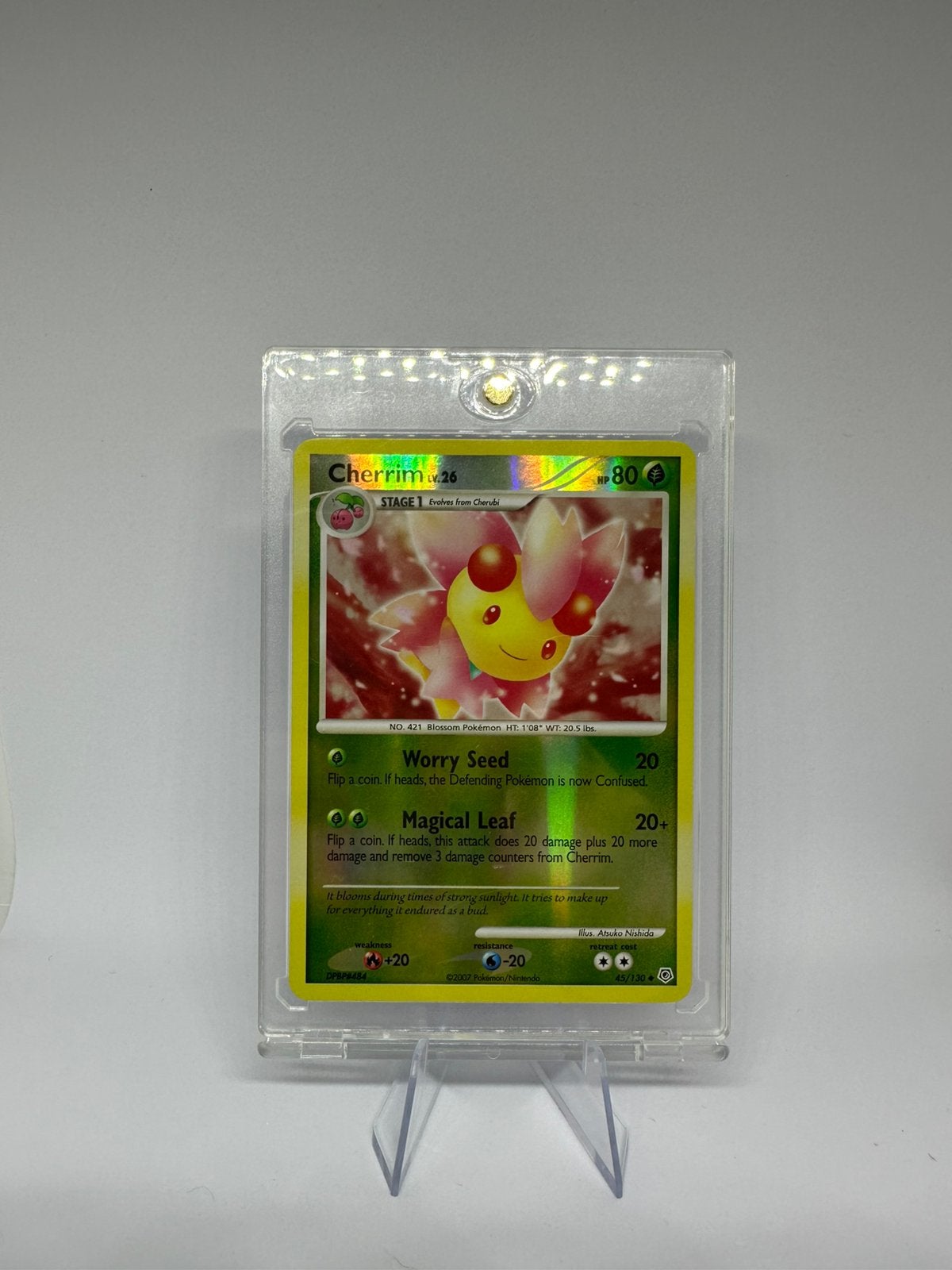Cherrim 45/130 Uncommon Diamond & Pearl Pokemon Reverse Holo, Ophalen of Verzenden, Zo goed als nieuw