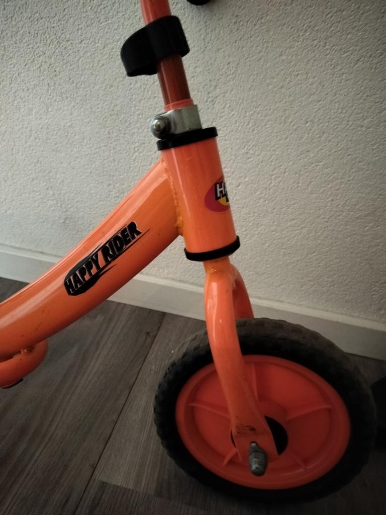 Stevige gebruikte Happy Rider loopfiets - Oranje, Ophalen of Verzenden, Gebruikt, Loopfiets