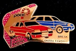Lada Sagona- Skoda Favorit Break Poch pin, Verzenden, Nieuw, Transport, Speldje of Pin