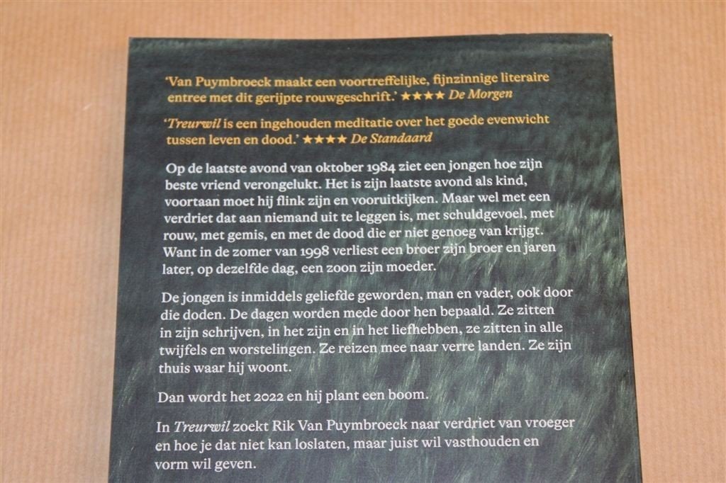 Treurwil — Rik Van Puymbroeck — Verliesroman, Ophalen of Verzenden, Zo goed als nieuw