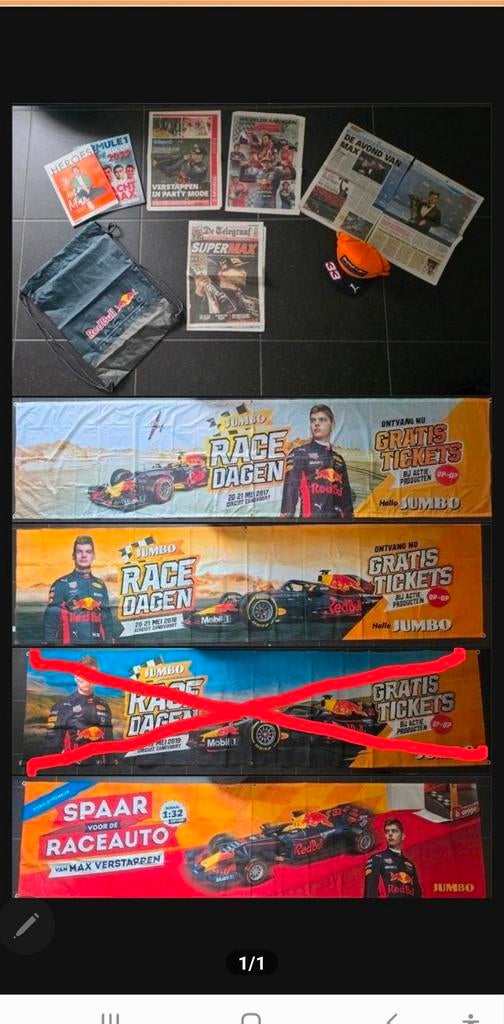Max Verstappen Jumbo Race Dagen Collectie, Ophalen of Verzenden, Zo goed als nieuw, Formule 1