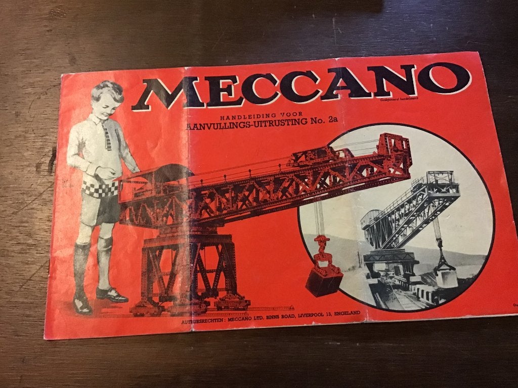 Vintage Meccano Handleiding Kraanvullings-uitrusting No. 2a, Ophalen of Verzenden