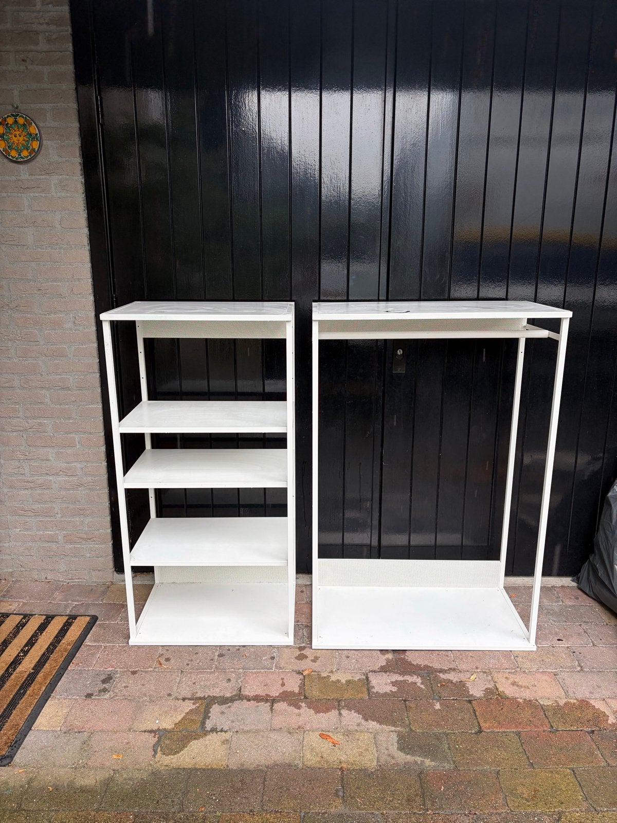 Ikea platsa metalen rekken- set van 2 gratis, Ophalen, Gebruikt