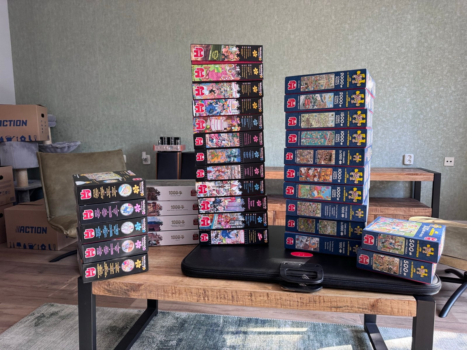 Grote puzzelcollectie: Jan van Haasteren, Wasgij, King, Hobby en Vrije tijd, Denksport en Puzzels, Ophalen, Meer dan 1500 stukjes