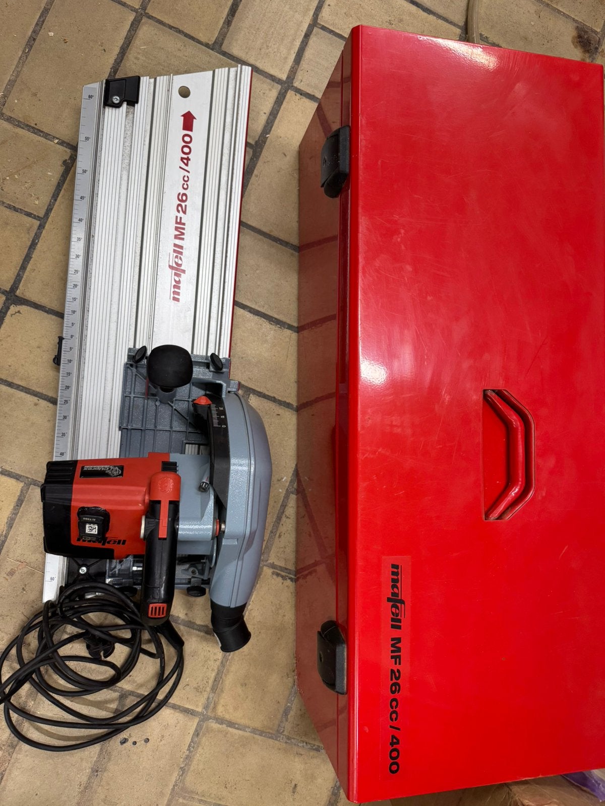 Mafell MF26cc 400 multi platenfrees in stalen koffer ZGAN, Ophalen, Zo goed als nieuw, 1200 watt of meer, 70 mm of meer