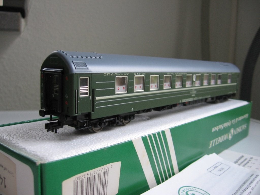 Sachsenmodelle H0. 1:87. SZD Russische slaaprijtuigen. 14328, Hobby en Vrije tijd, Modeltreinen | H0, Nieuw, Wagon, Gelijkstroom