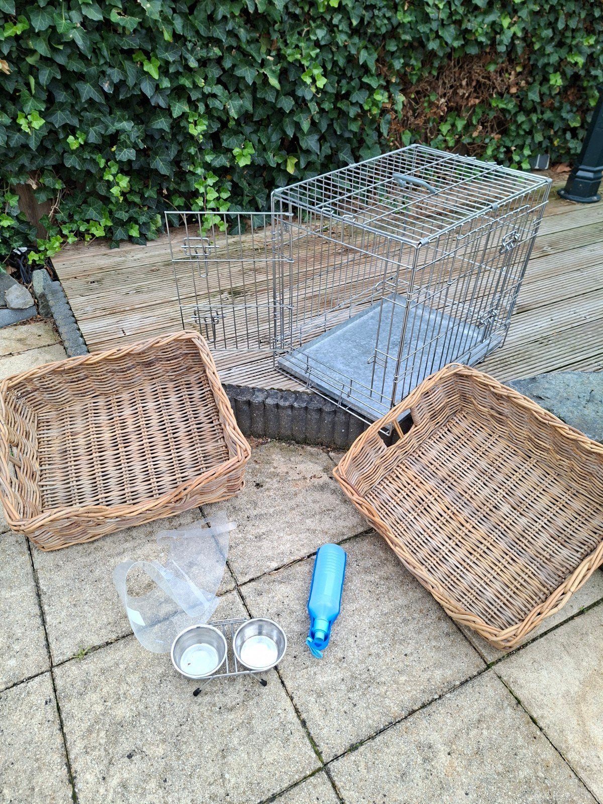 Teckel Jack Russen hondenmand bench drinkbak, Ophalen of Verzenden, Zo goed als nieuw