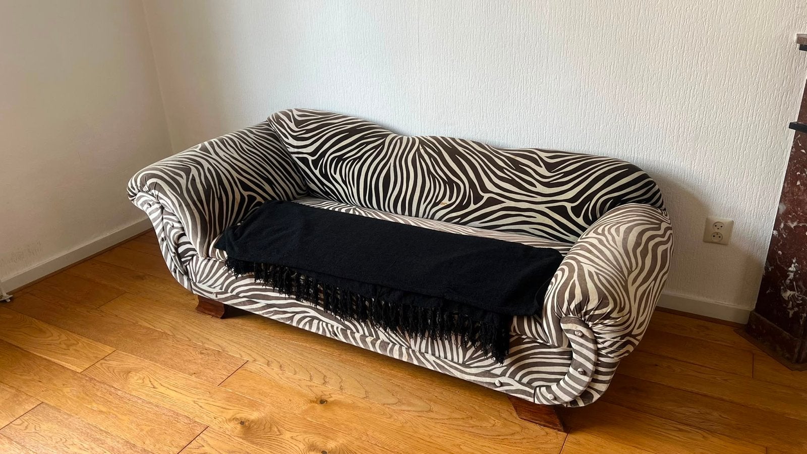 Zebra bank - Diep 83/ hoog 69/lengte 203, Ophalen, Gebruikt, Tweepersoons, 75 tot 100 cm