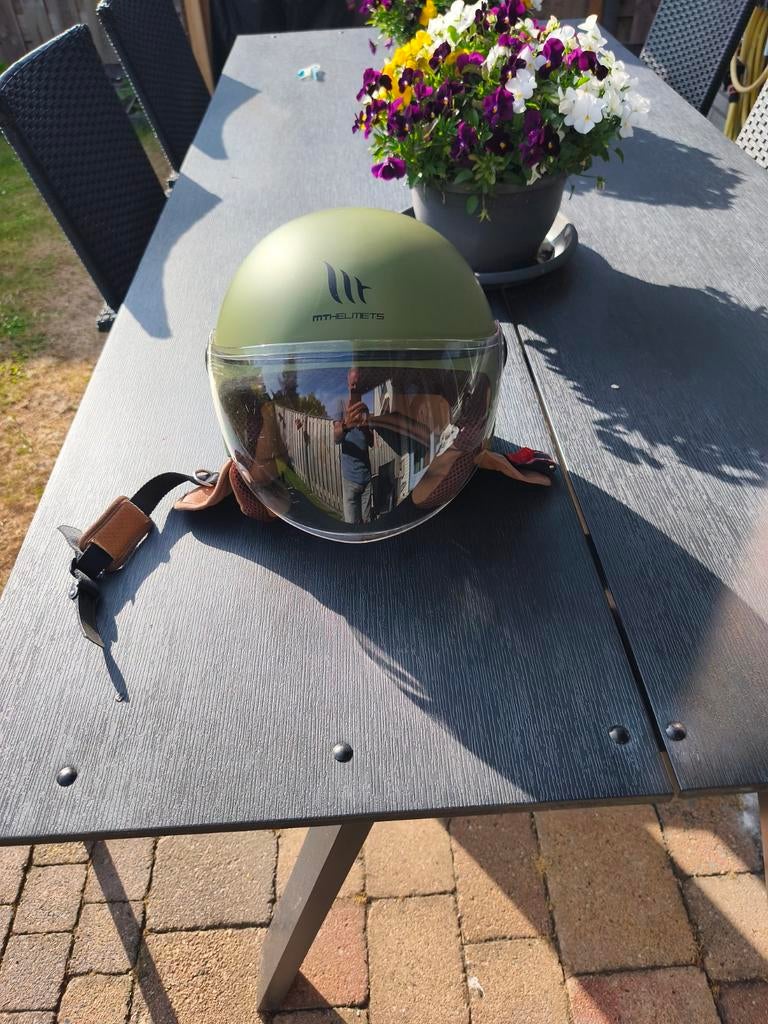 MT Helmets Jethelm - Maat S - Zo goed als nieuw, Motoren, Kleding | Motorhelmen, Ophalen