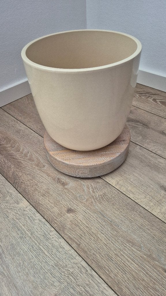 bloempot 30 cm met trolly, Rond, Zo goed als nieuw, Minder dan 40 cm, Aardewerk