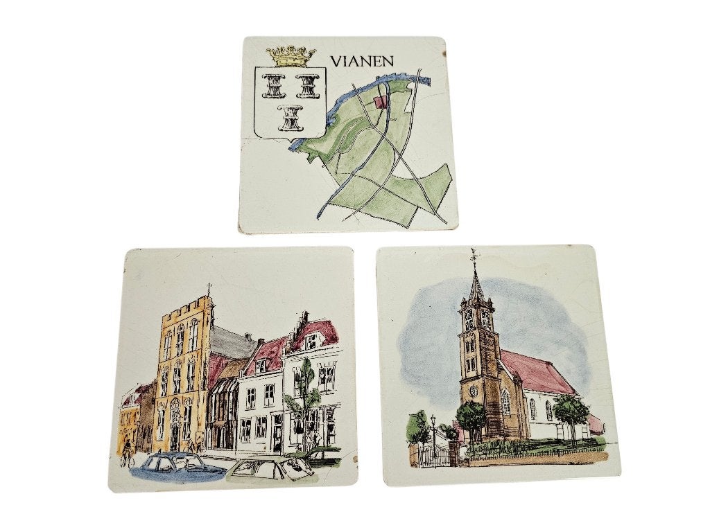 Kunstaardewerkfabriek De Drietand - Gouda - tegel - Vianen, Antiek en Kunst, Ophalen of Verzenden