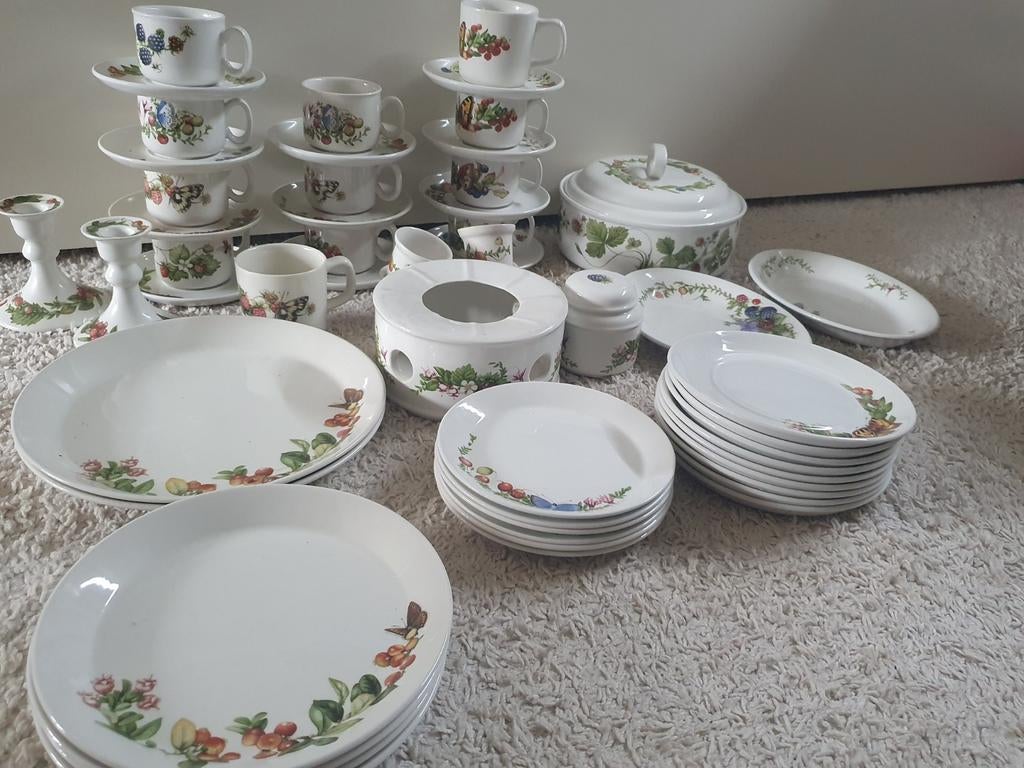 Vintage Libelle servies, niet gebruikt. In zeer goede staat, Ophalen of Verzenden