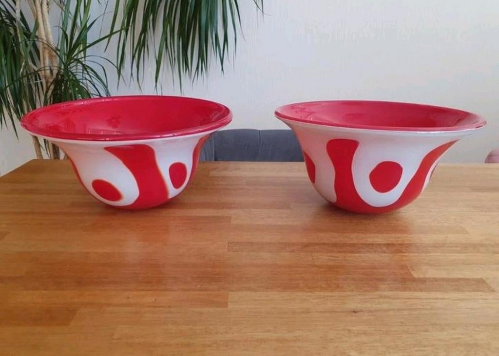Vintage handgeblazen schalen van Murano glas, Huis en Inrichting, Woonaccessoires | Schalen en Manden, Ophalen