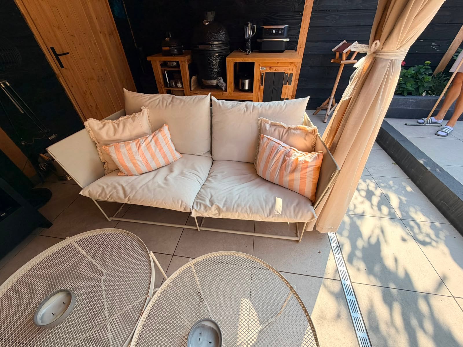 Ikea Havsten buitenbank, Tuin en Terras, Ophalen, Gebruikt, Hout