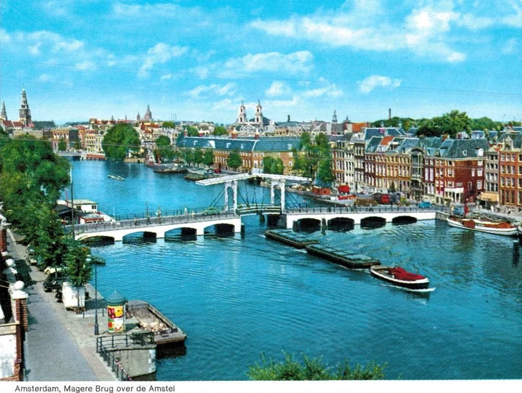 06 AMSTERDAM Ongelopen 3 beschikbaar, Magere Brug, Ophalen of Verzenden, 1960 tot 1980, Ongelopen, Noord-Holland