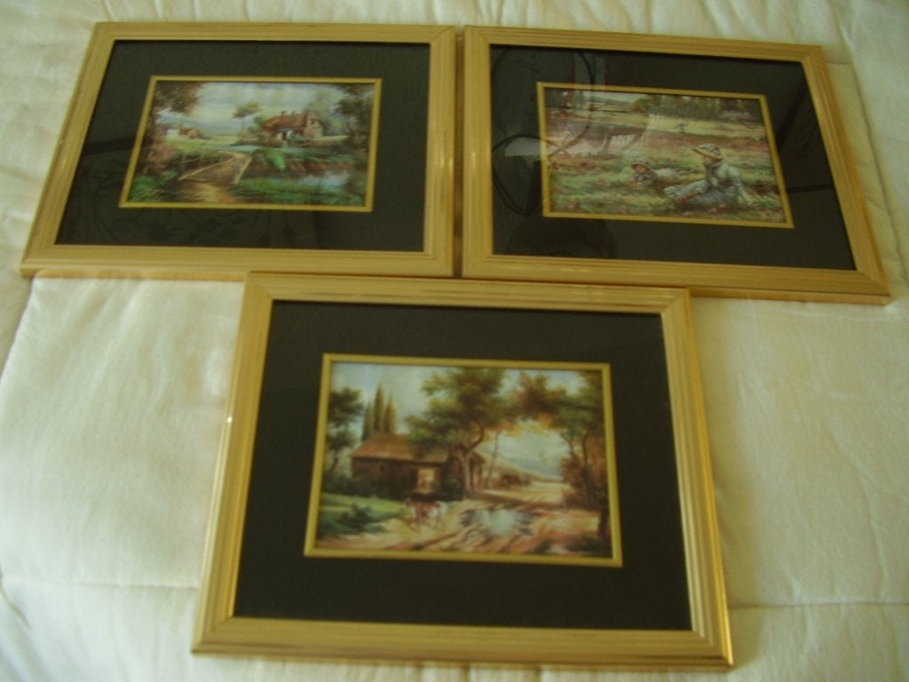 schilderij print glas lijst metaal goud woonkamer decoratie, Ophalen of Verzenden