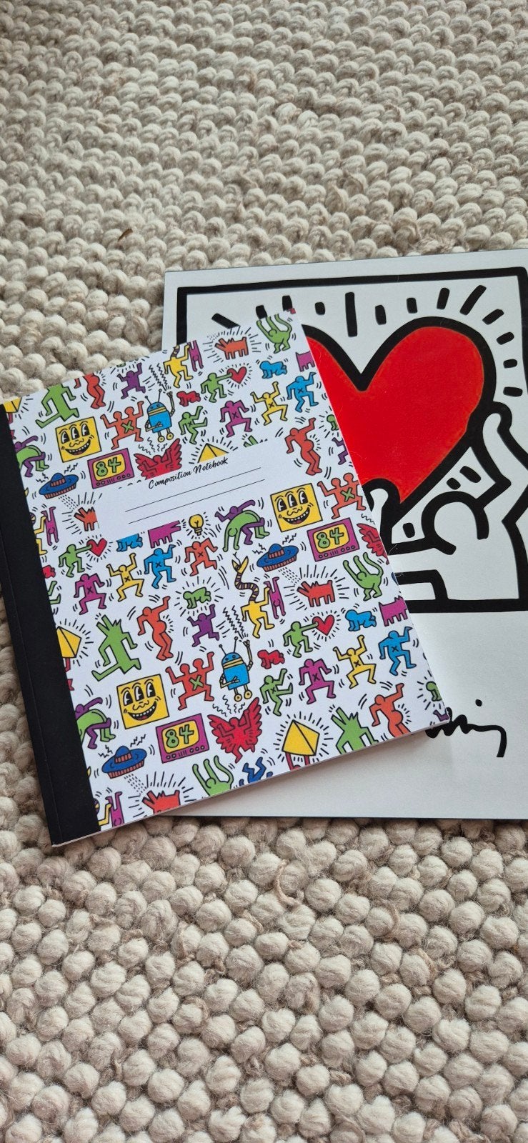Keith Haring poster en schrift, Ophalen, Nieuw, Meerdere media, Kunst en Creatief