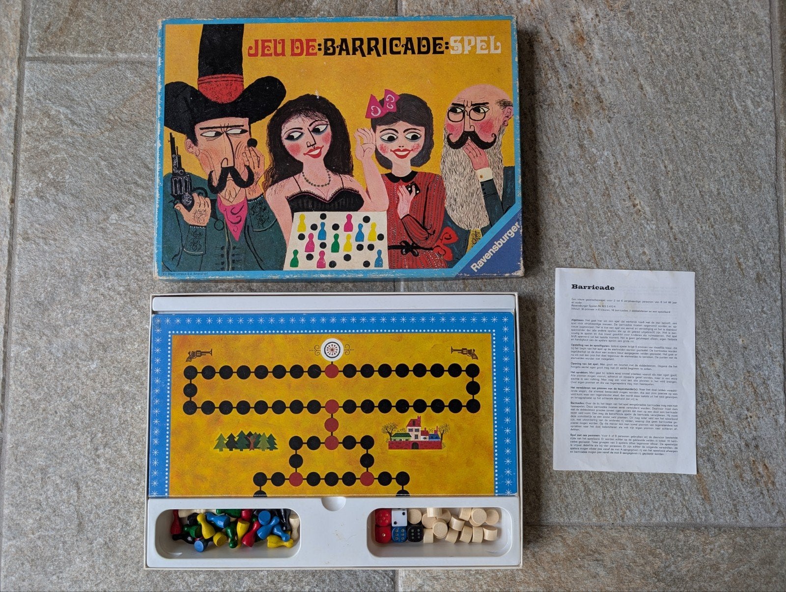Barricade vintage bordspel uit 1970 IN NETTE STAAT, Hobby en Vrije tijd, Gezelschapsspellen | Bordspellen, Vijf spelers of meer