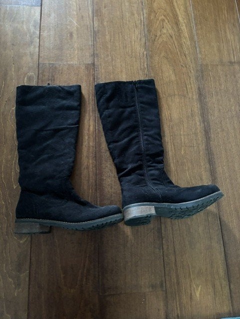 Gevoerde zwarte laarzen, maat 42, Zwart, Boots, Ophalen of Verzenden, Zo goed als nieuw