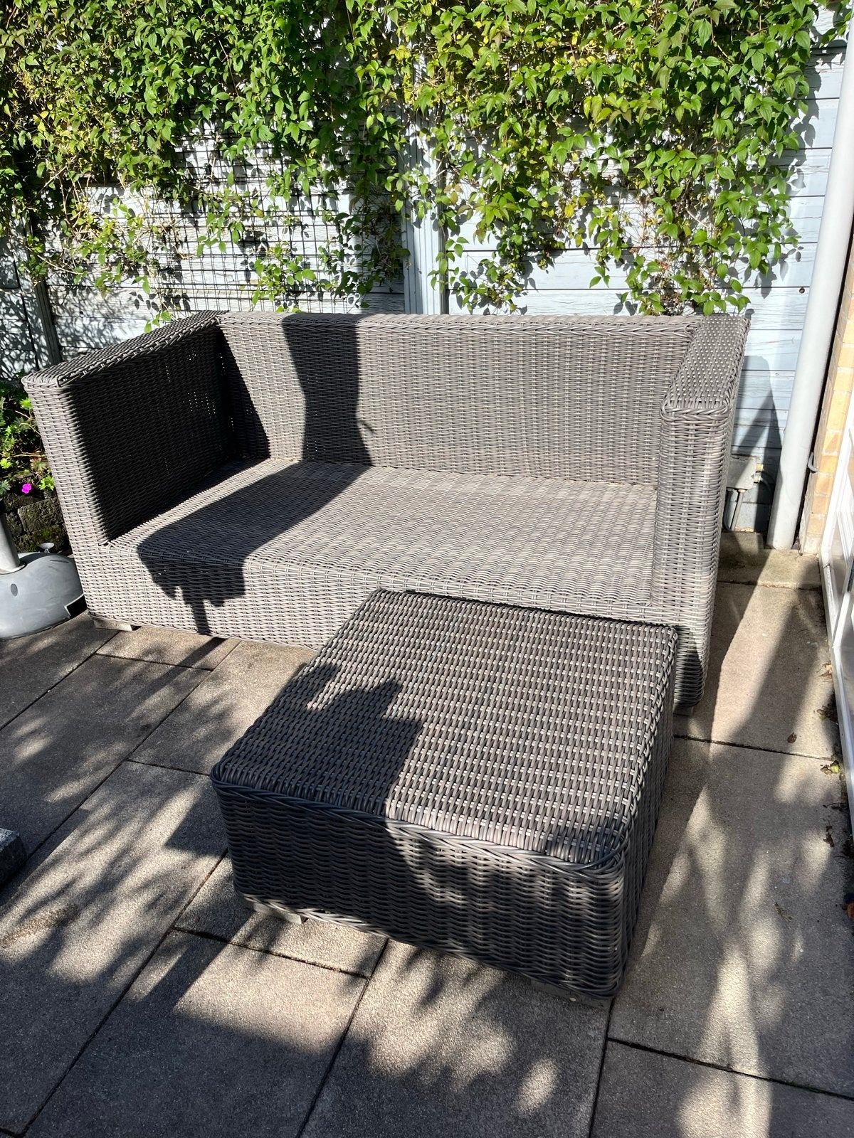 Loungeset met Kussens en Hocker, Ophalen, 5 zitplaatsen, Gebruikt, Loungeset