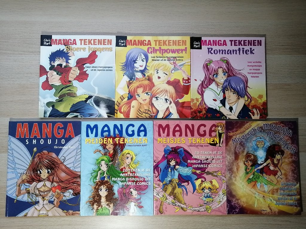 Tekenboeken - Manga - Christopher Hart, Boeken, Hobby en Vrije tijd, Verzenden, Zo goed als nieuw, Tekenen en Schilderen, Geschikt voor kinderen