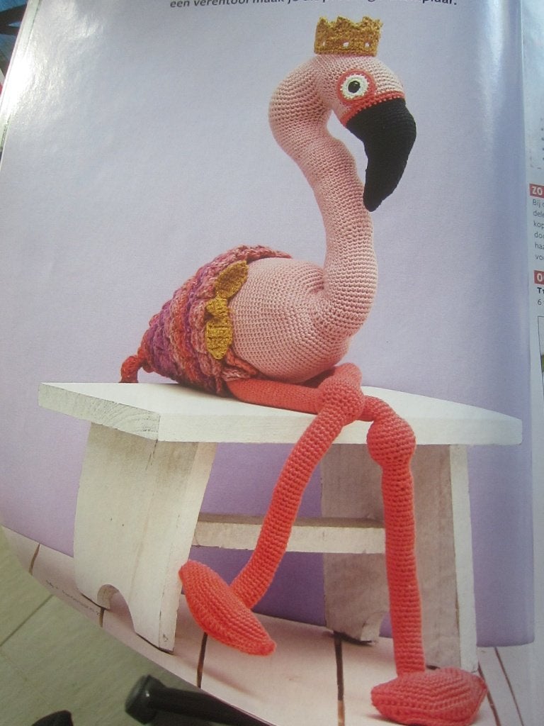 haken AMIGURUMI flamingo babykamer panda Jack Russel uilen, Ophalen of Verzenden, Zo goed als nieuw, Haken, Patroon of Boek