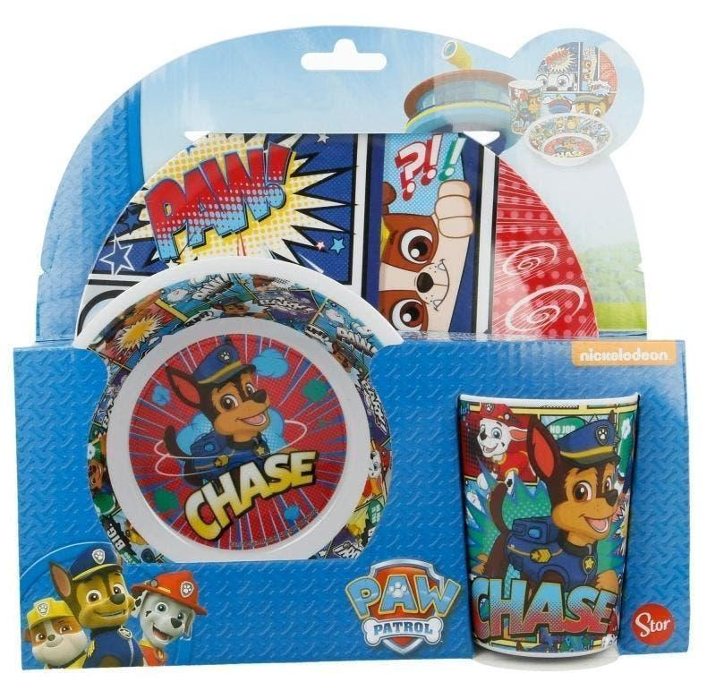 Paw Patrol Kinderservies - Melamine Dinerset - 3 Delig, Nieuw, Ophalen of Verzenden, Nvt, Nvt