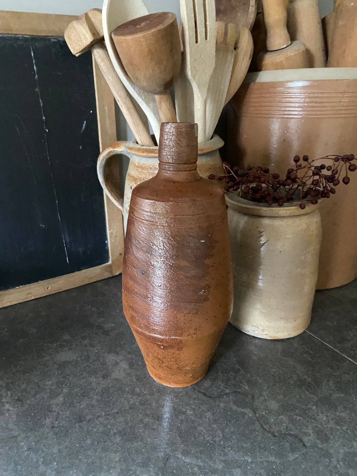 Brocante* aardewerk kruikje/vaasje, Ophalen of Verzenden