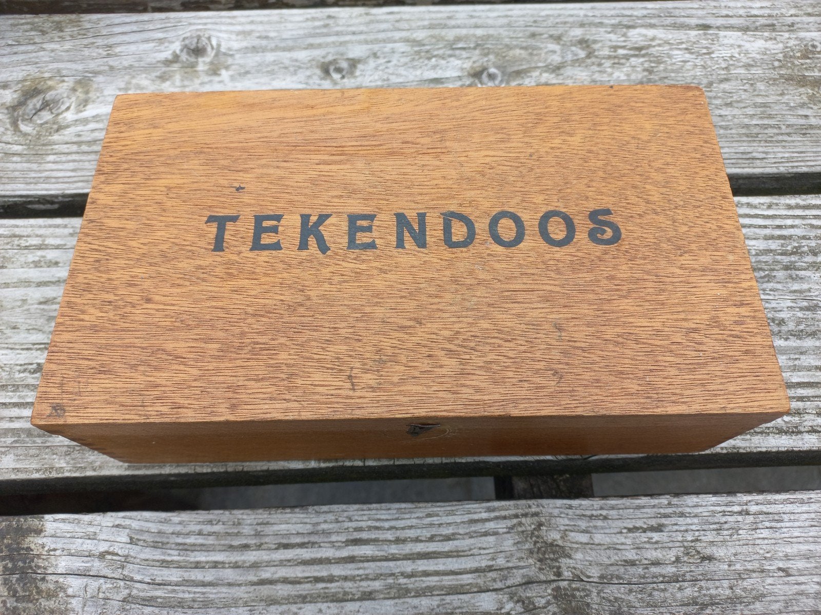 Vintage tekendoos met tekenbenodigdheden, Ophalen of Verzenden, Gebruikt, Overige typen