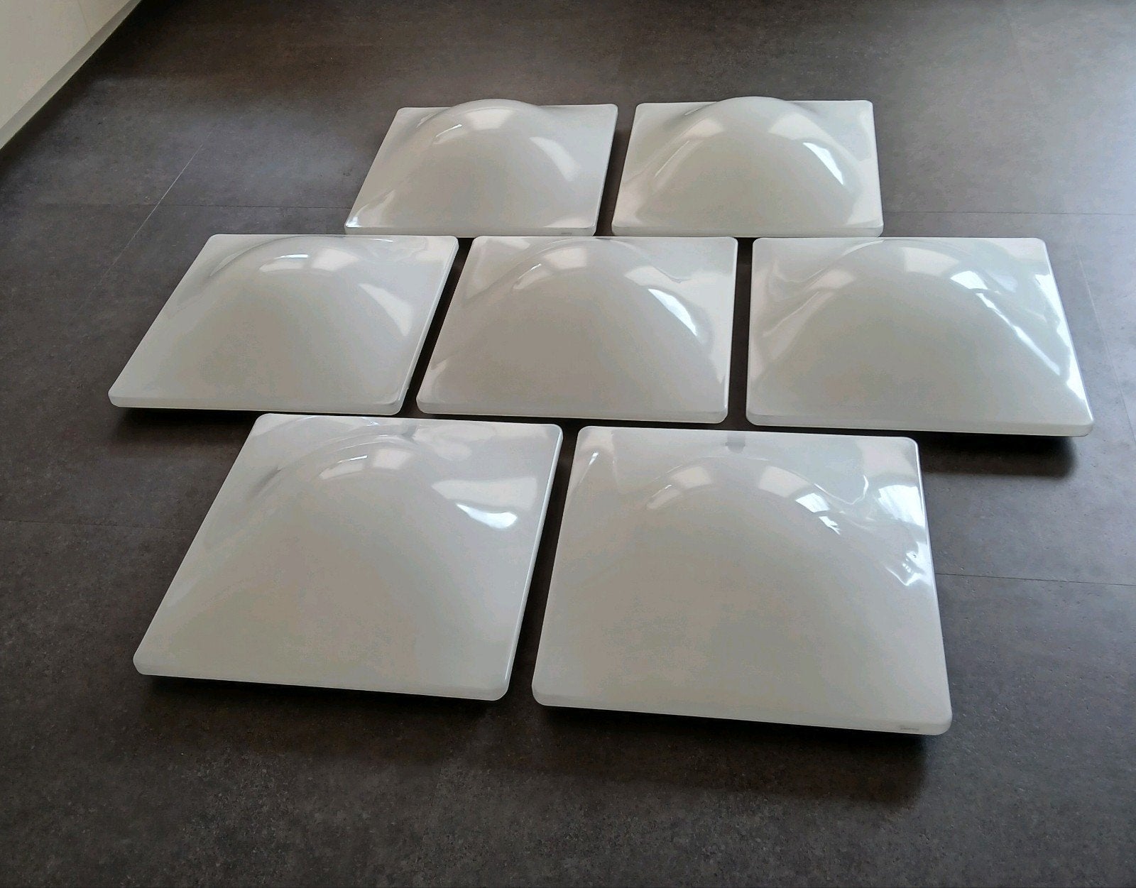 Vintage design iGuzzini Dada 5088 plafond of wandlampen, Ophalen, Gebruikt, Vintage design retro jaren 70 space age, Metaal