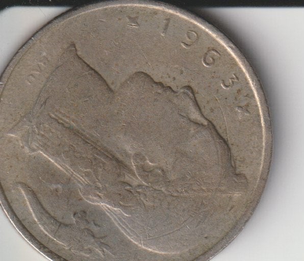 5 franc 1963 belgie, Postzegels en Munten, Munten | België, Verzenden