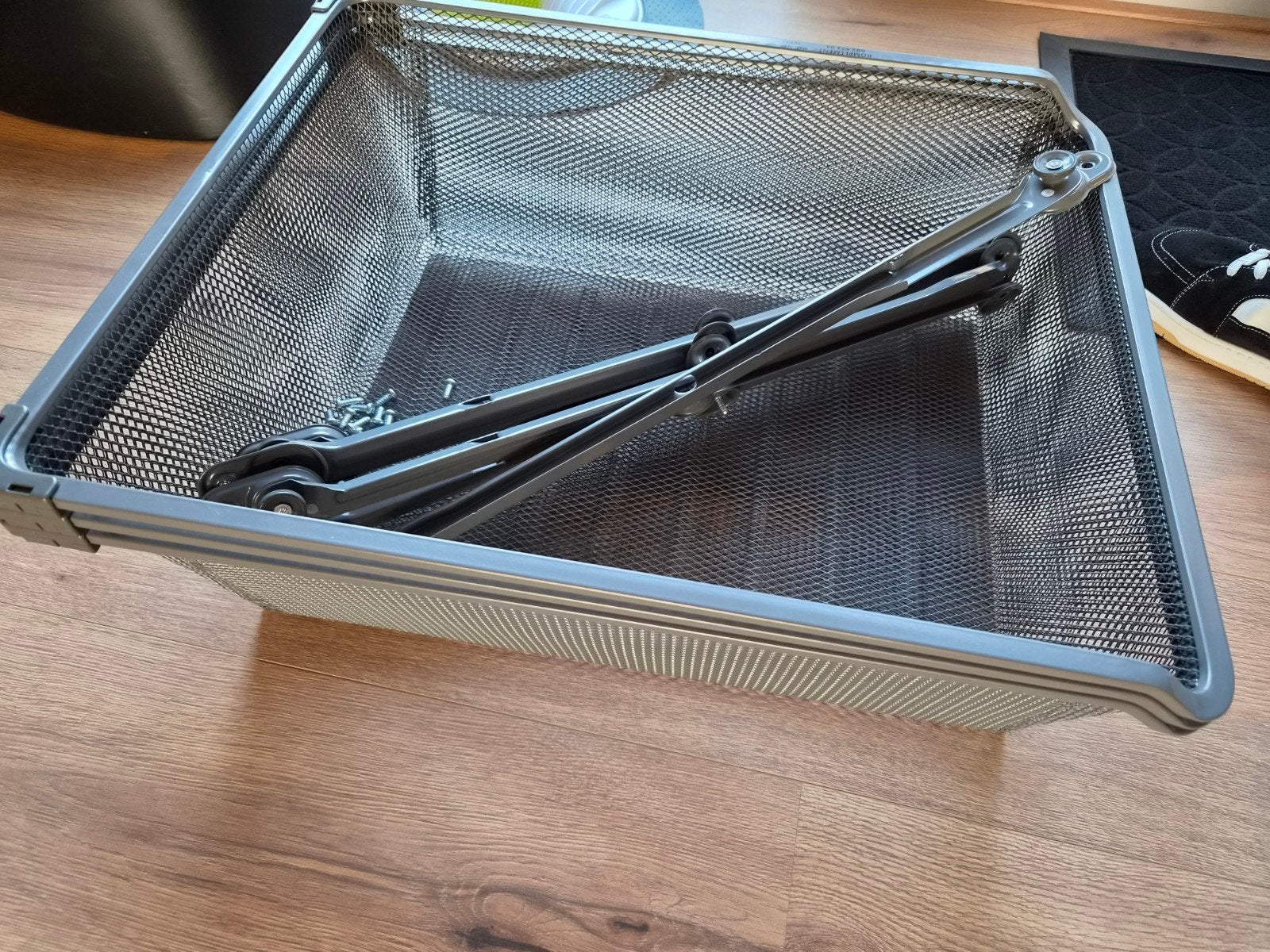 3 ikea komplement Draadmand met Uittrekrail, Ophalen, Zo goed als nieuw