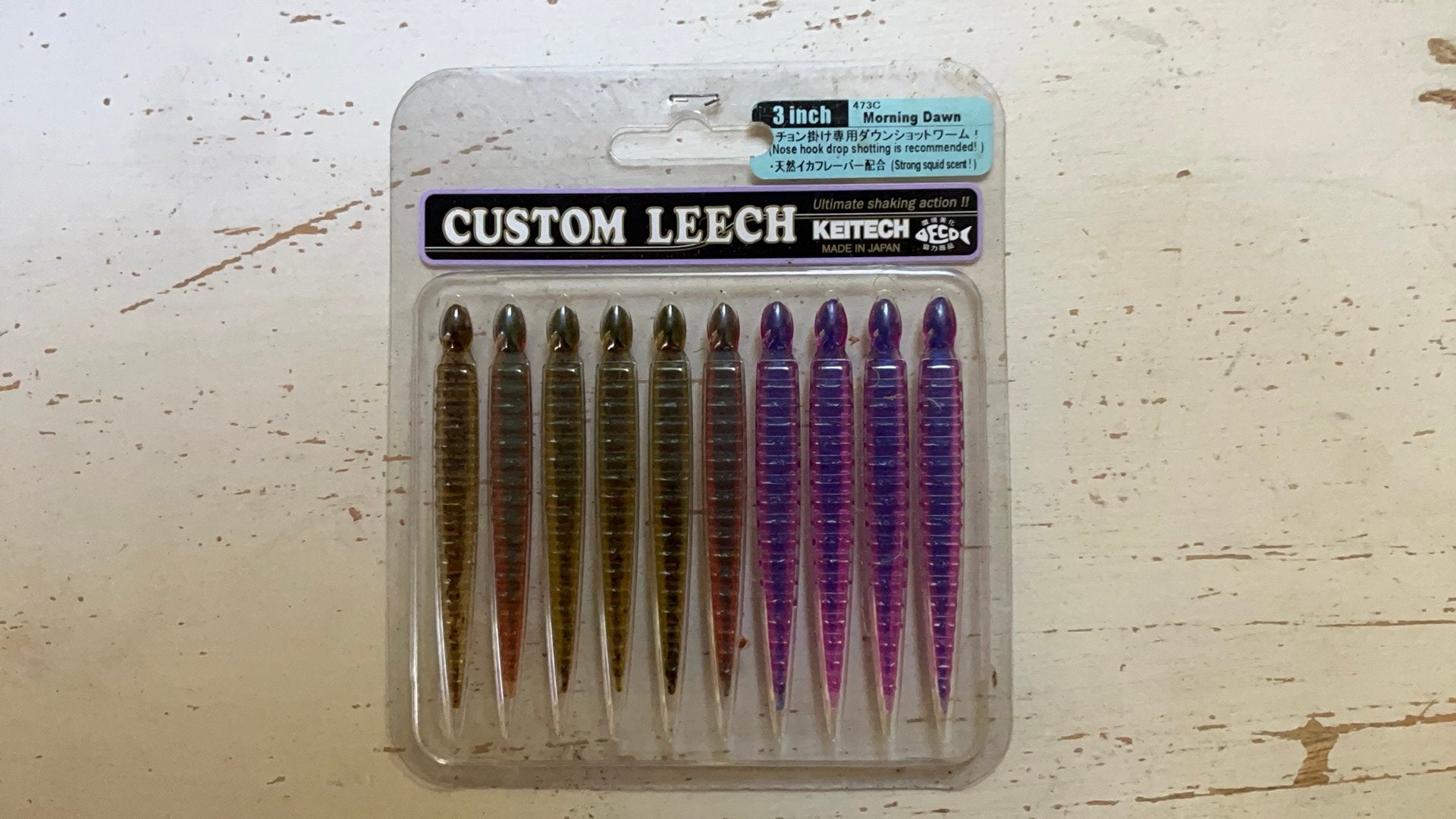 Keitech Custom Leech 3 inch - Morning Dawn, Ophalen of Verzenden, Nieuw, Overige typen