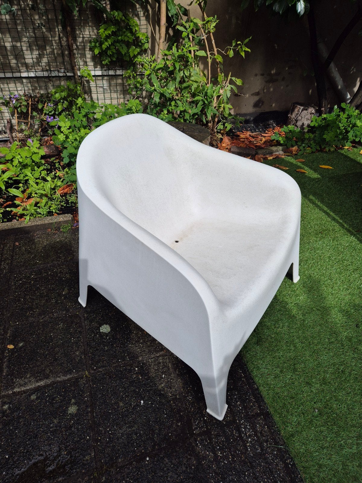 IKEA Skarpö Tuinstoel - Wit, Ophalen, Gebruikt, Kunststof, Stapelbaar