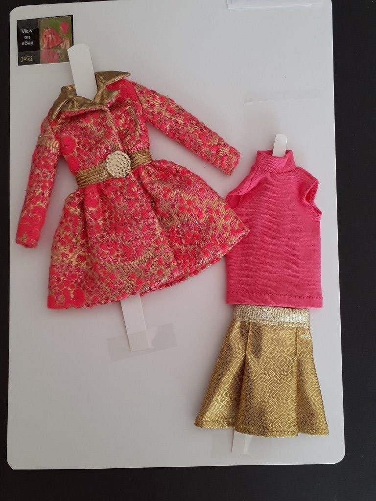 Vintage Barbie Fashion "Special Sparkle jas" (1970), Ophalen of Verzenden, Zo goed als nieuw, Kleertjes