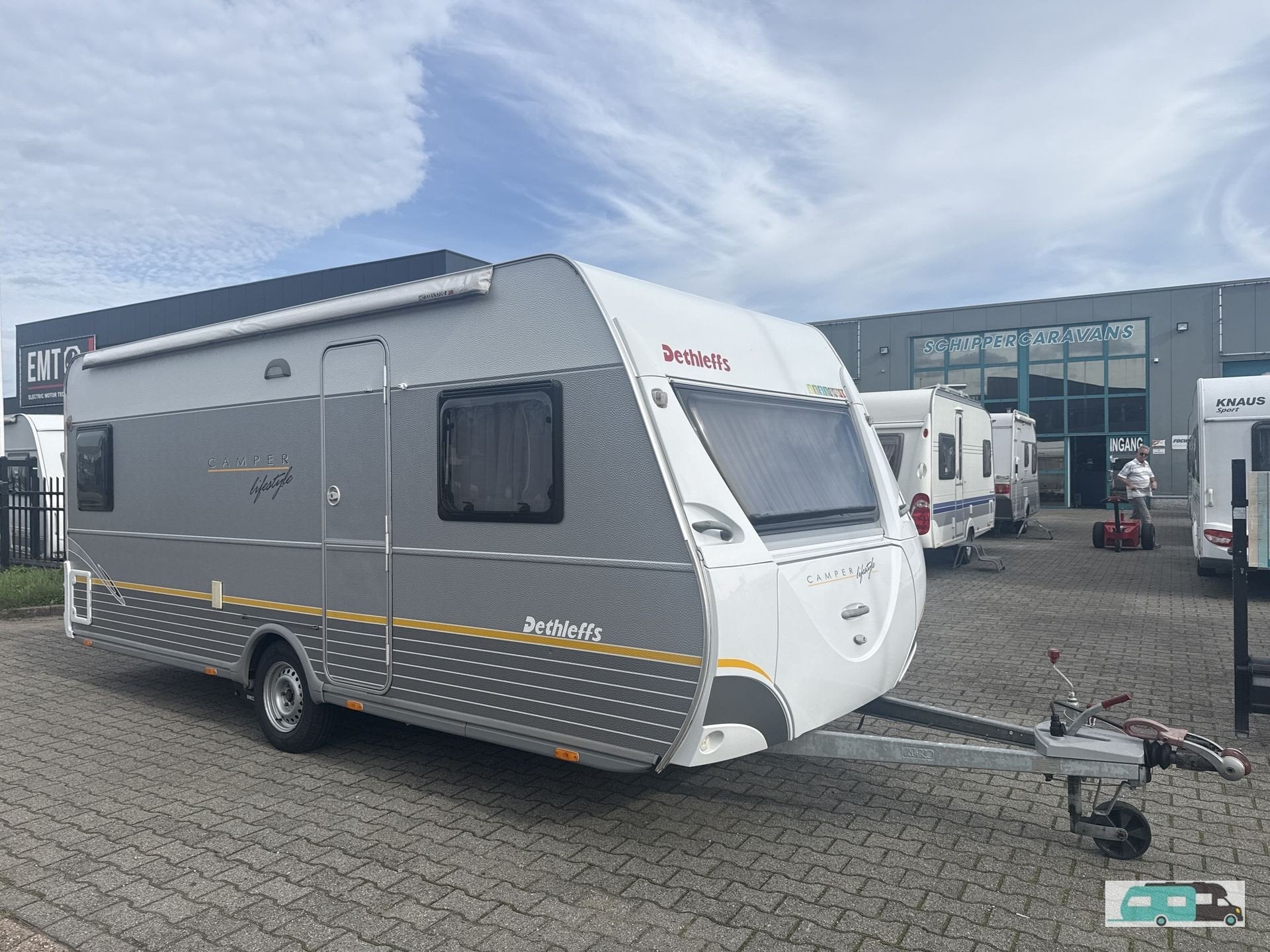 Dethleffs camper Lifestyle 510 DB vol optie's (bj 2009), 7 tot 8 meter, Bedrijf, Dethleffs, Luifel