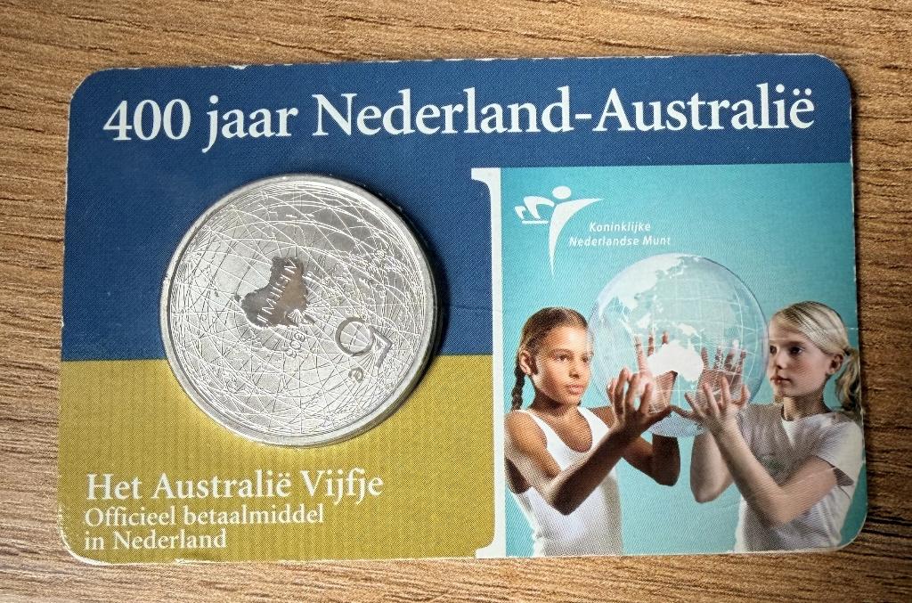 Australië Vijfje 2006 – zilveren €5 herdenkingsmunt, Koningin Beatrix, Zilver, Euro's, Ophalen of Verzenden
