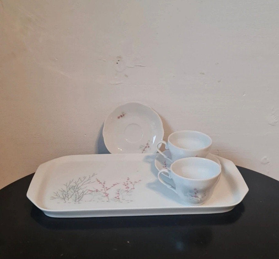 Vintage Kahla DDR Kopjes, Schotels en cake plaat., Ophalen of Verzenden