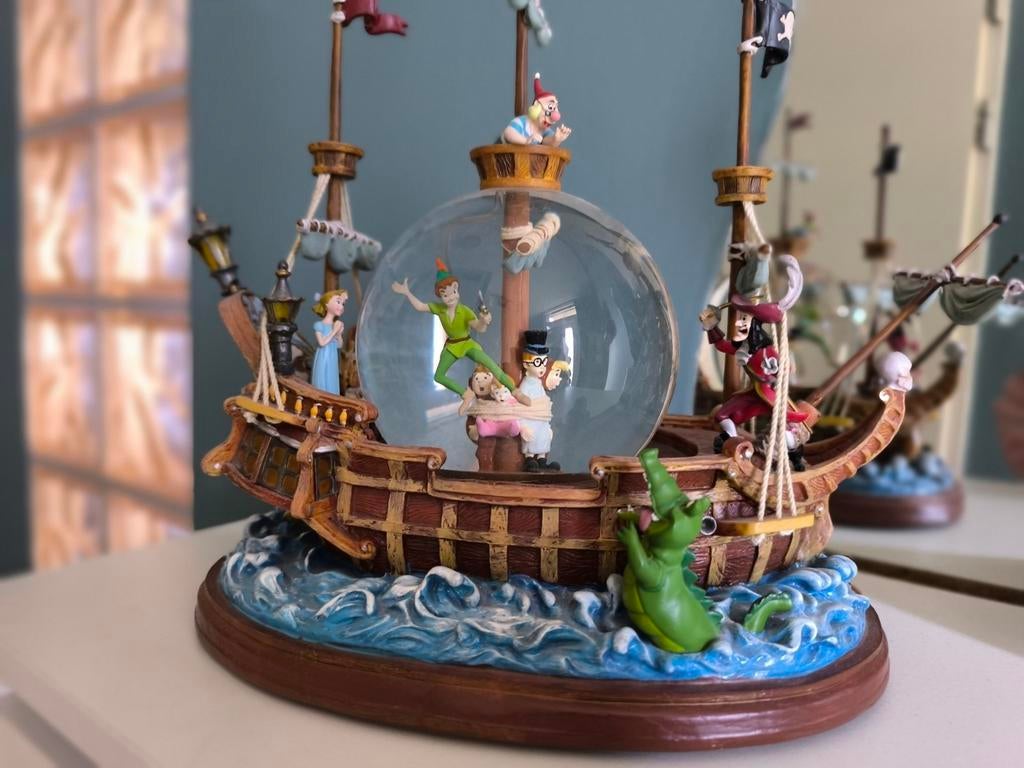 Disney Peter Pan Snowglobe - Disneyland Parijs Origineel, Verzamelen, Disney, Ophalen, Peter Pan of Pinokkio, Gebruikt, Beeldje of Figuurtje