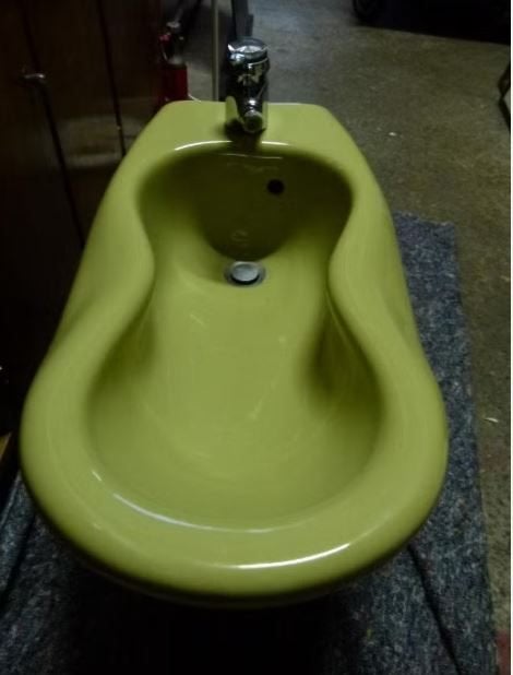 vintage bidet Luigi Colani space age moosgrün 70er, Ophalen, Zo goed als nieuw, Steen, Overige typen