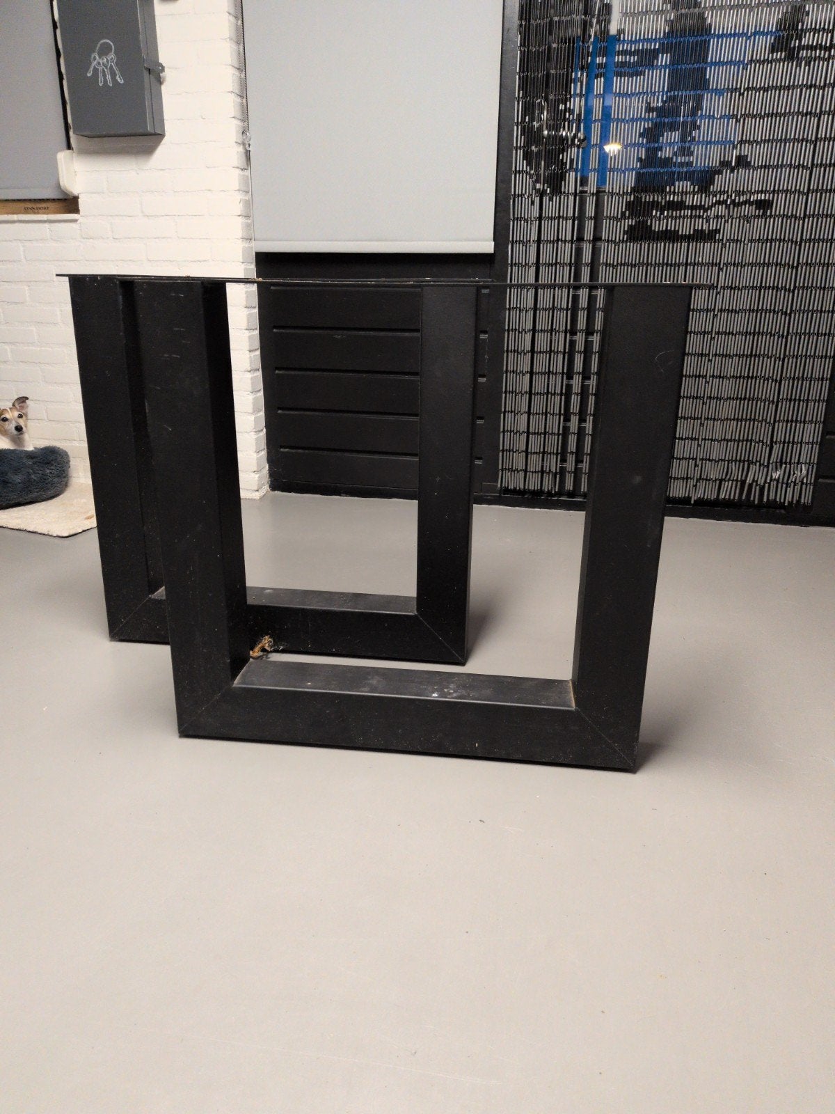 Stalen poten voor tuin- of eettafel - 75x72 cm, Ophalen, Tafelpoot, Gebruikt, 50 tot 100 cm