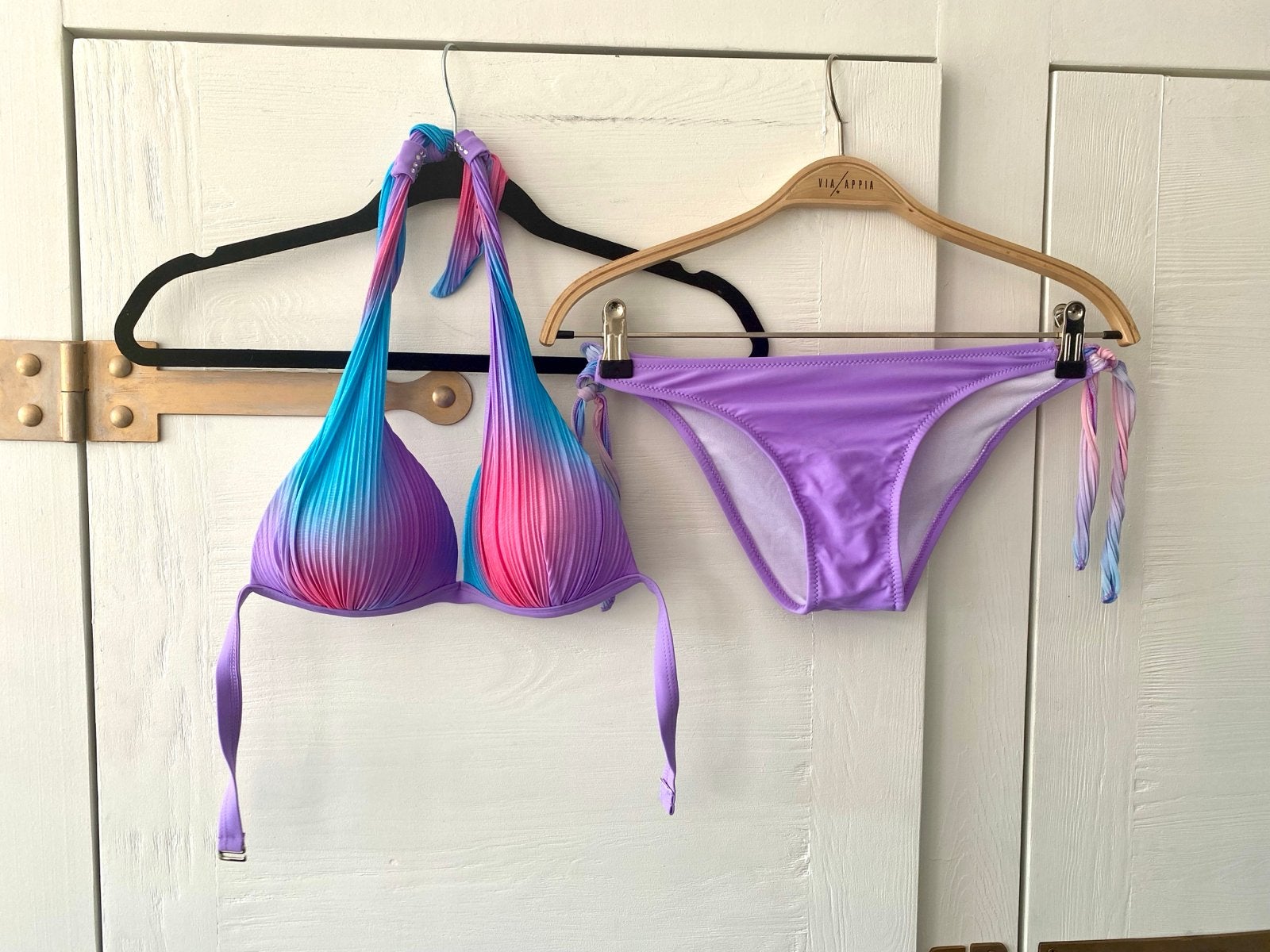 Nieuwe paarse bikini met kleurverloop strass maat 36 small, Ophalen of Verzenden, Nieuw, Paars, Bikini