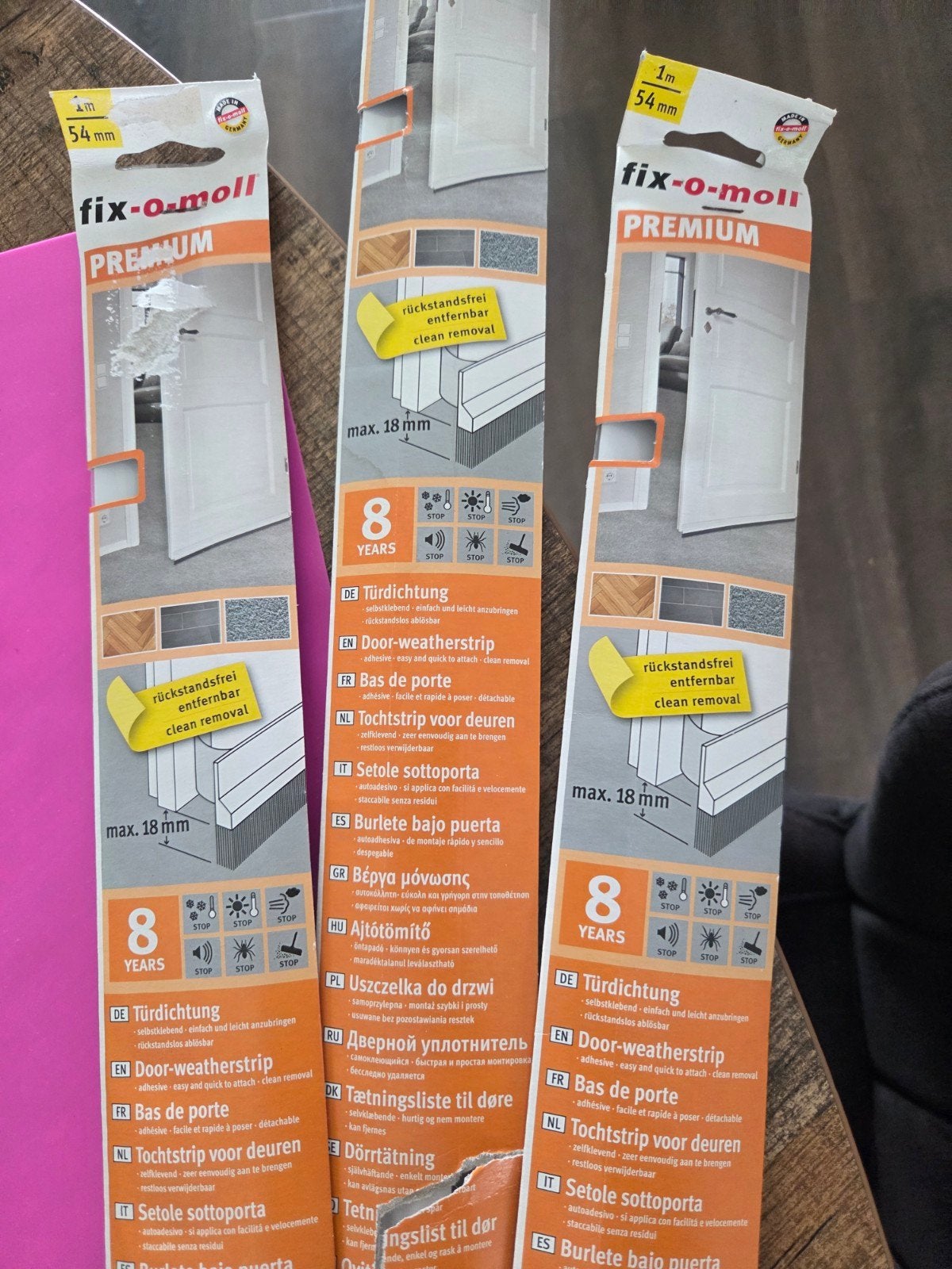 3x Tochtstrip Premium Zelfklevend Wit - Fix-o-moll, Ophalen of Verzenden
