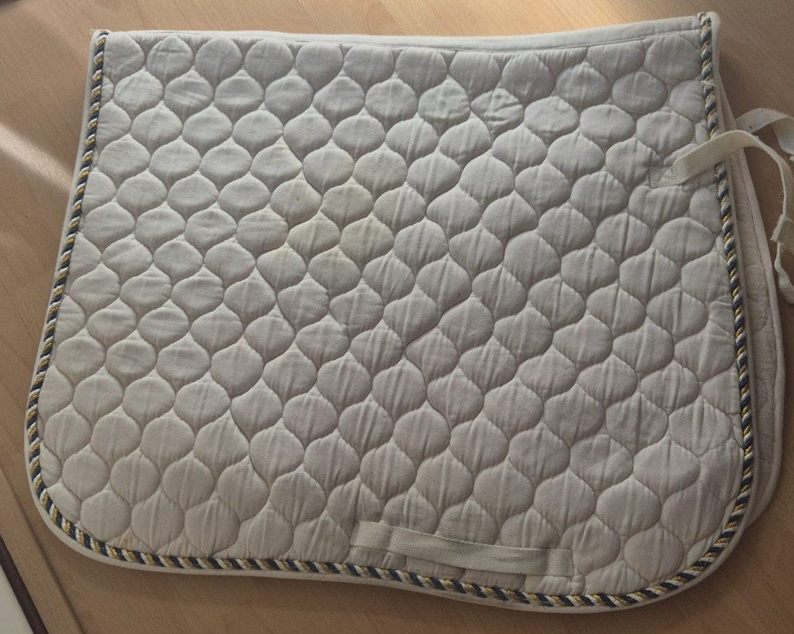 Wit dekje maat cob, Dieren en Toebehoren, Gebruikt, Dressuurdekje, Cob (M), Ophalen of Verzenden