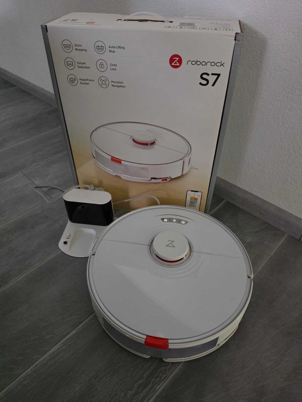 Roborock S7 Robotstofzuiger + Dweil | Compleet in doos, Overige merken, Bedienbaar via app, Ophalen of Verzenden, Zo goed als nieuw