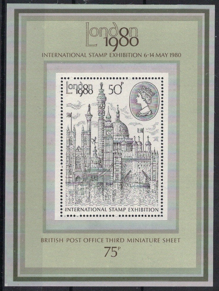 B641 Engeland Blok 3 postfris, Postzegels en Munten, Postzegels | Europa | UK, Verzenden, Postfris