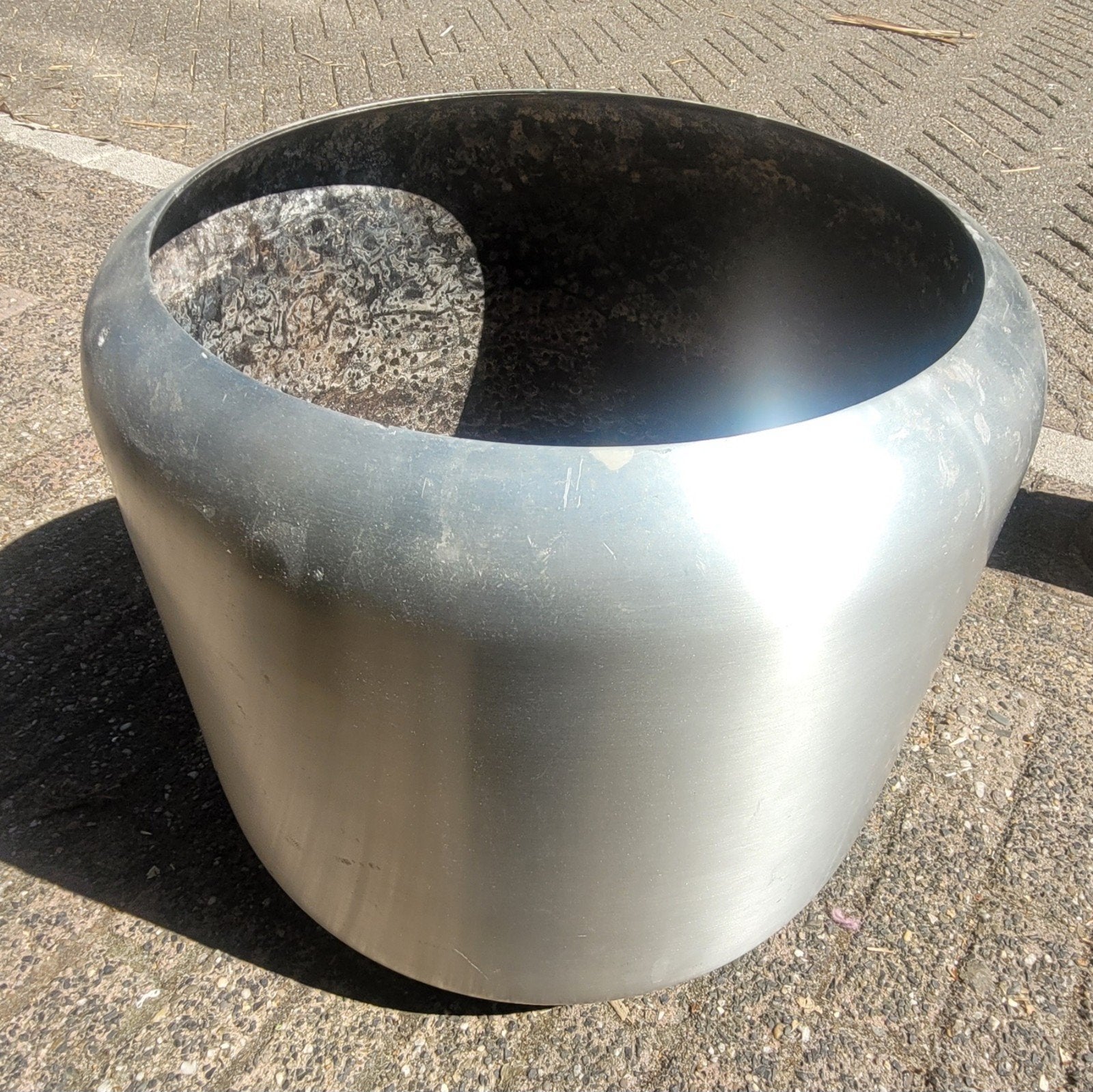Vintage design planter by Paul Mayen, Ophalen, Gemerkt, Object, Metaal