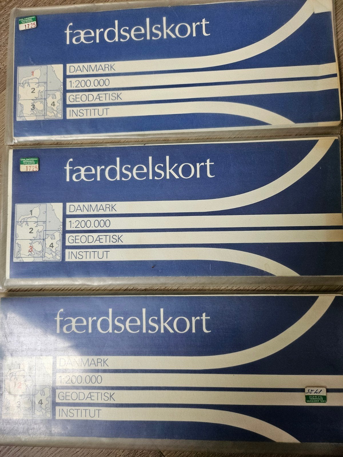 Landkaarten Denemarken 1975 1:200.000 Geodætisk Institut, Gelezen, Landkaart, Europa Overig, Ophalen of Verzenden
